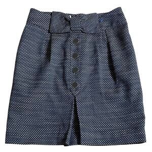 Leifsdottir Navy and White Mini Skirt